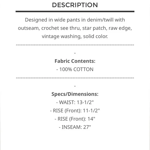 100 🎉POL Crochet See Through Star pants - Picture 5 of 5